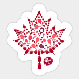 Canadian Pickleballer  -   Maple Leaf by Pickleball ARTwear Sticker